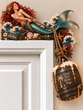 🌴 Mermaid with Hanging Beer Barrel Aloha Tropical Door Frame Decor