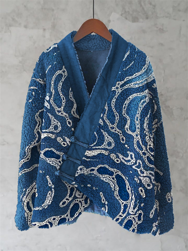 Ocean Wave Pattern Women's Kimono