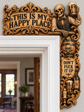 💀Dead Man's Pub Gothic Skeleton Door Frame Corner Decor