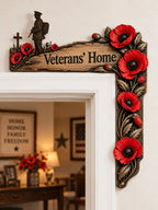 Veterans’ Home Wooden Door Frame Decor