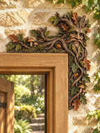 Woodland Green Man Door Frame Corner Decor