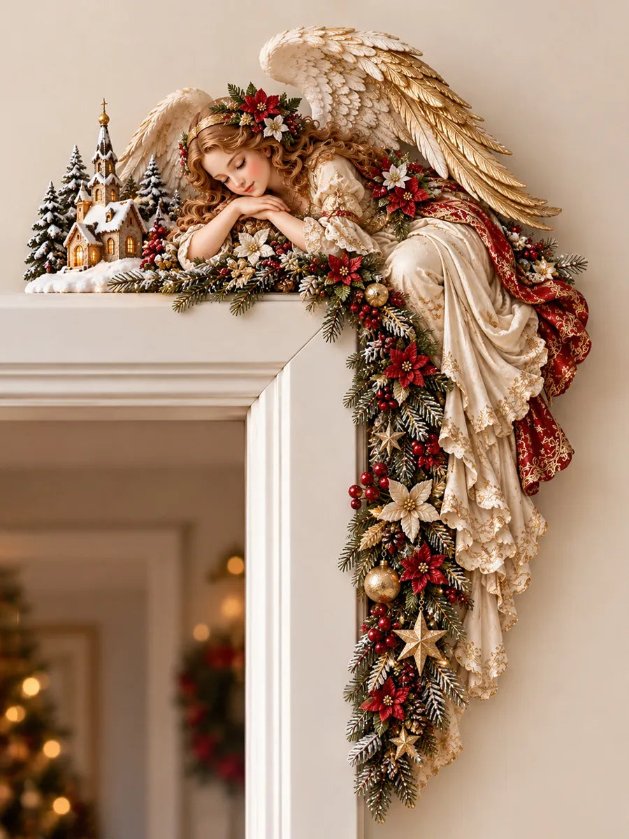 👼 Christmas Angel Door Frame Topper