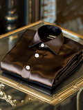 Men's Satin Long Sleeve Shirt