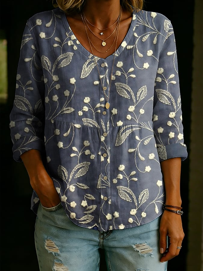 Women's Vintage Floral Shirt