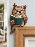 🦉 Quirky Reading Owl Door Frame Corner Decor