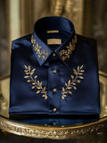 Men's Satin Long Sleeve Shirt