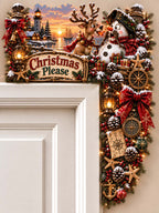 🎁 Christmas Please Snowman and Reindeer Door Corner Decor ❄️