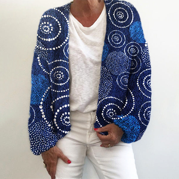 Circle Ripple Japanese Style Women's Cardigan