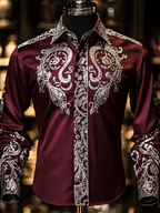 Men's Fashion Design Printed Long Sleeve Shirt