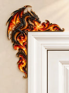 Fire Dragon Art Door Corner Decor