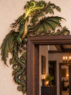 Emerald Forest Dragon Door Frame Corner Decor