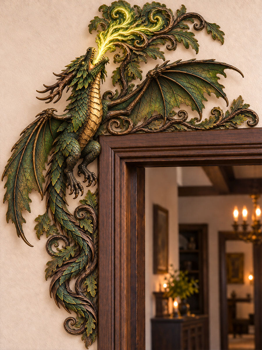 Emerald Forest Dragon Door Frame Corner Decor