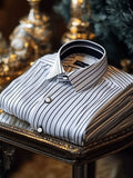 Men's Luxury Business Striped Long Sleeve Shirt