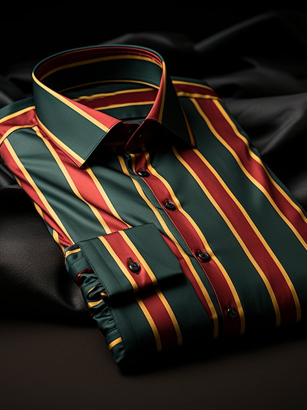 Men's Plaid Business Long Sleeve Shirt
