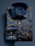 Unique Effortless chic Shirt High Elasticity men's printed shirt