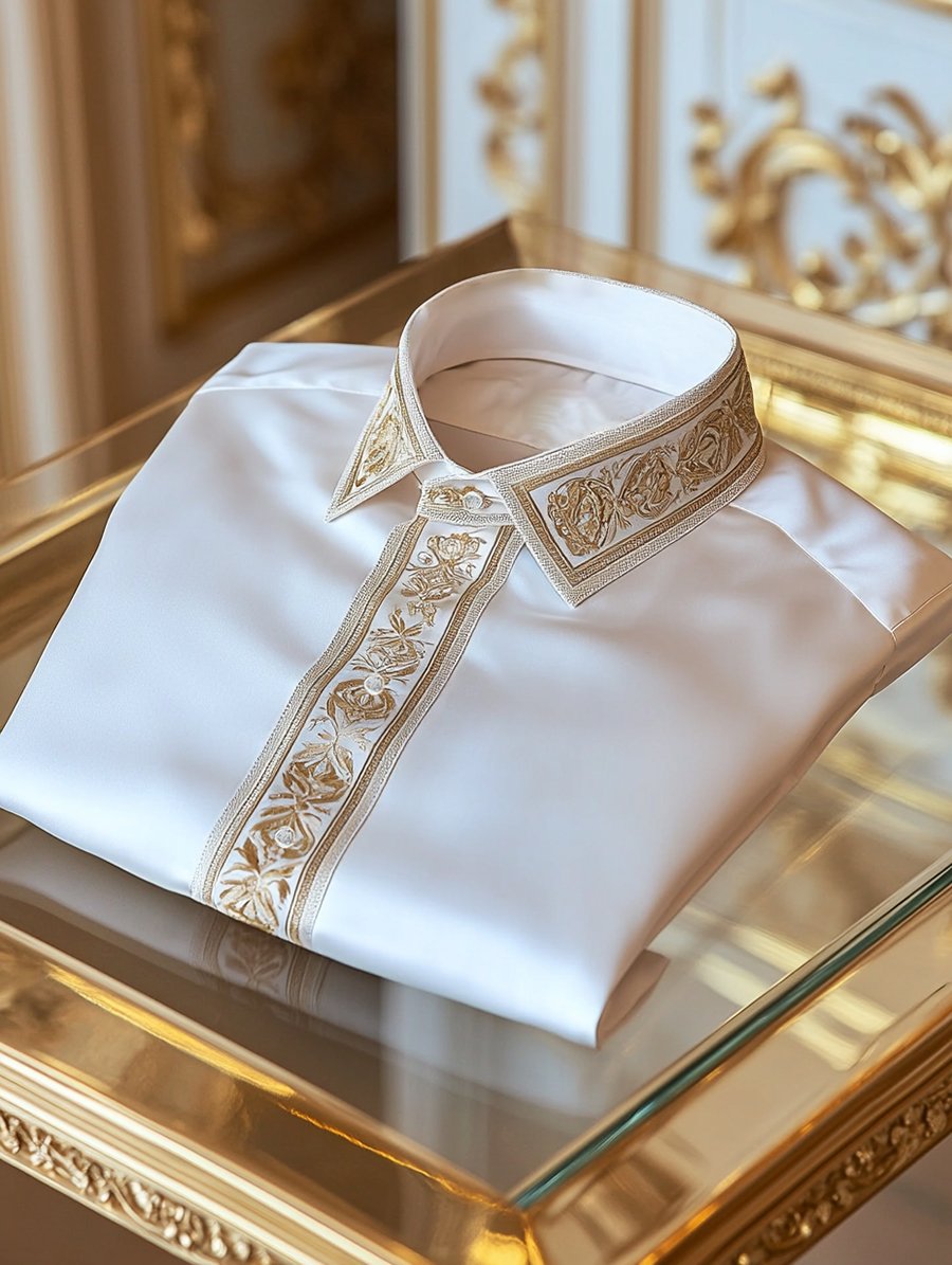 Men's Satin Long Sleeve Shirt