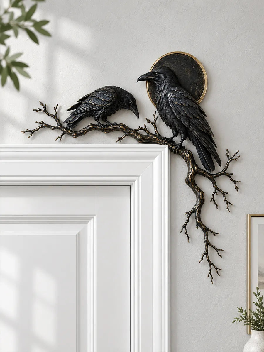 🖤Gothic Raven Door Frame Corner Decor