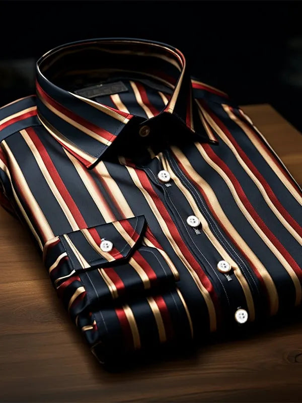 Men's Plaid Business Long Sleeve Shirt