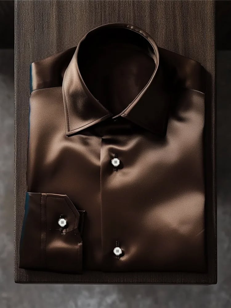 Men's Silk Long Sleeve Shirt