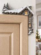 ❄️Winter Snow Cabin Door Corner Decor