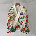 Japanese Sakura Art Plush Kimono Cardigan