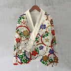 Japanese Sakura Art Plush Kimono Cardigan