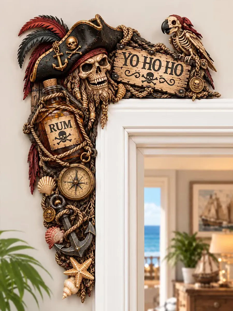 Pirate Skull Rum Door Frame Decor