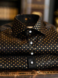Men's Luxury Romantic Contrast Color Print Long Sleeve Shirt