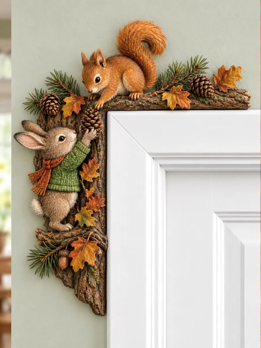 🐿️ Squirrel & Bunny Door Frame Topper