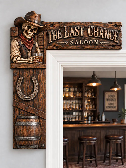 "The Last Chance Saloon" Western Door Frame Corner Decor