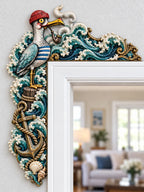 🌊 Nautical Seagull & Ocean Wave Door Frame Corner Decor