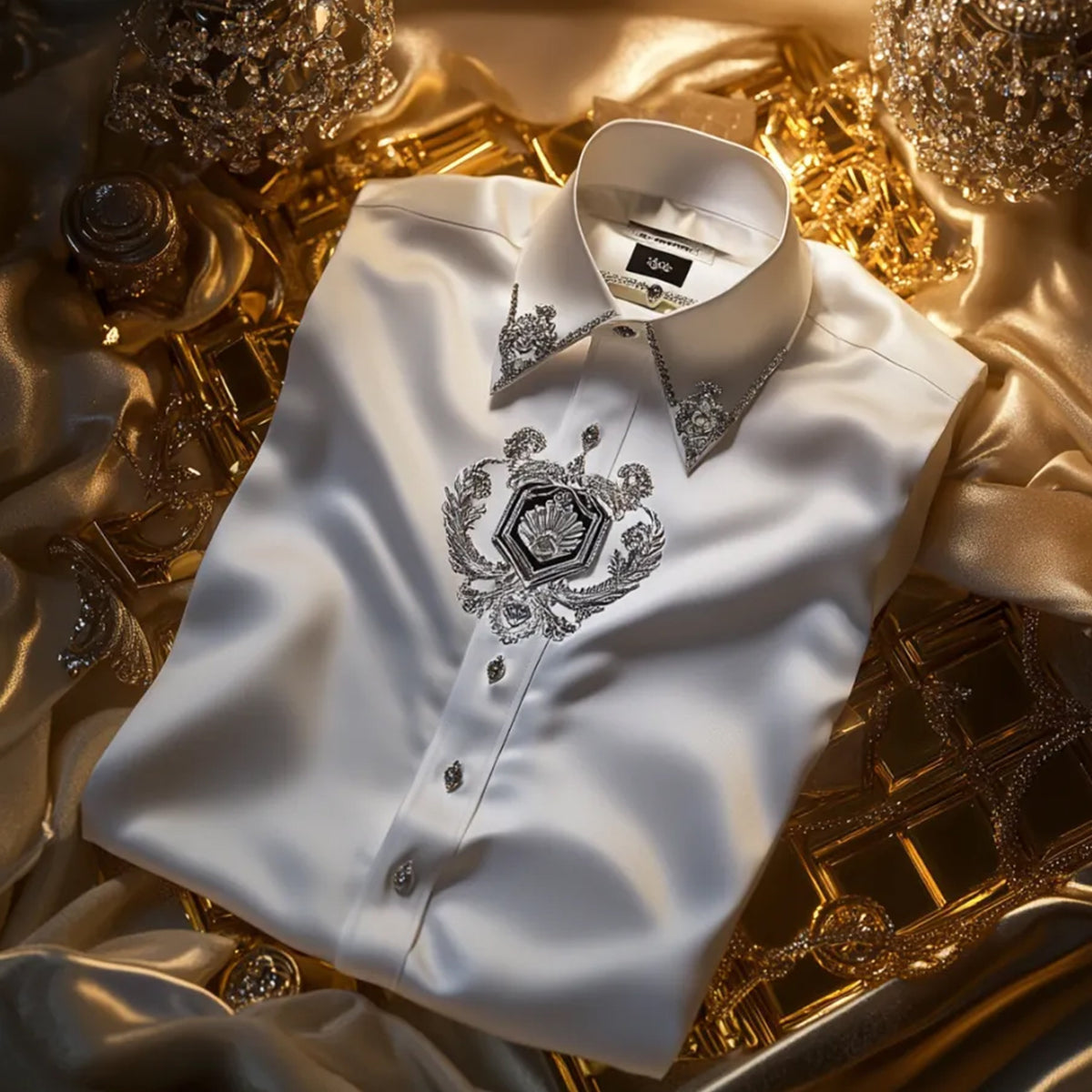 Men's Light Luxury Business Striped Print Shirt