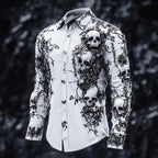 Men's Casual Vintage Black Pattern Shirt