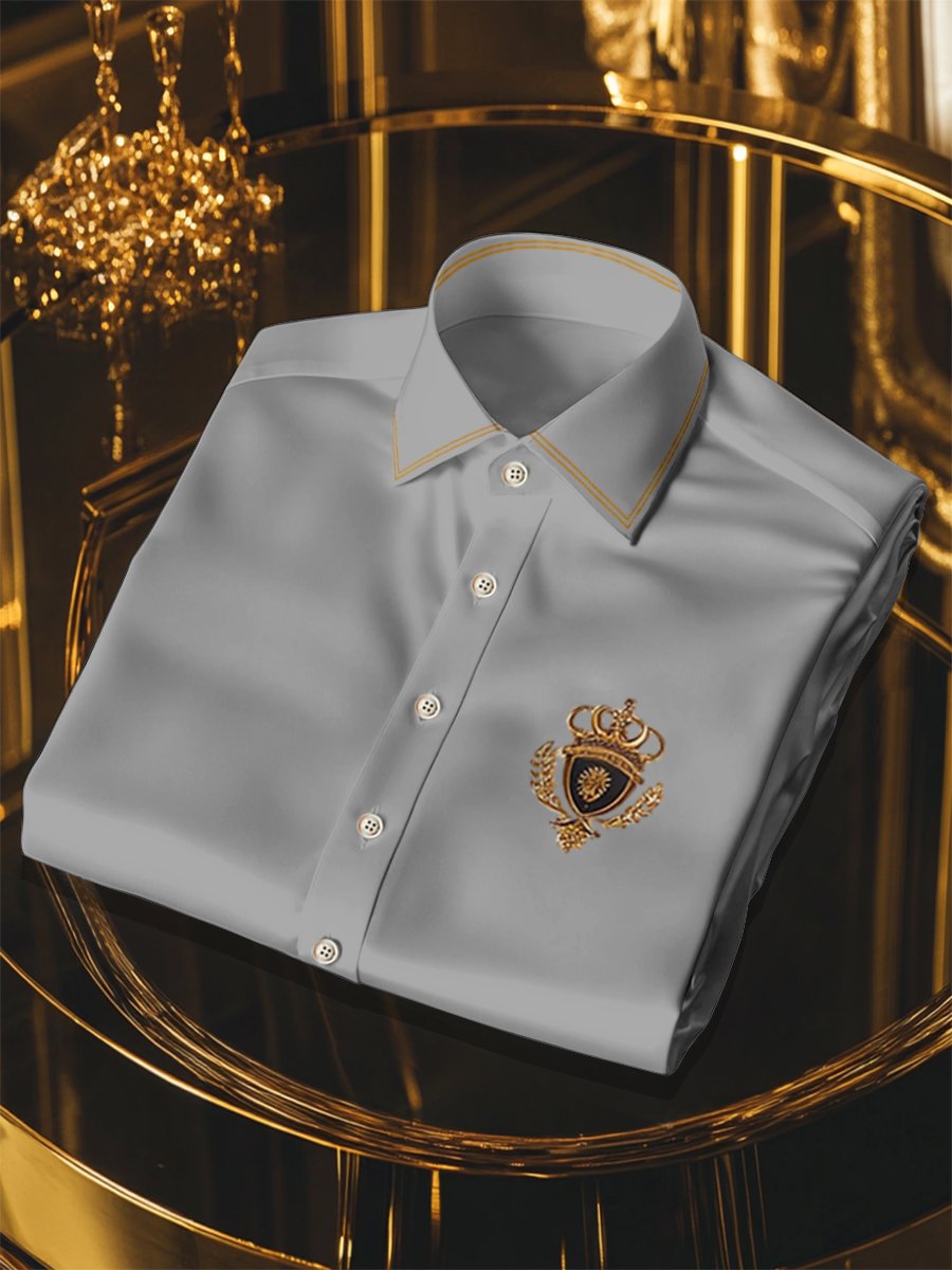 Men's Silk Luxury Business Long Sleeve Shirt