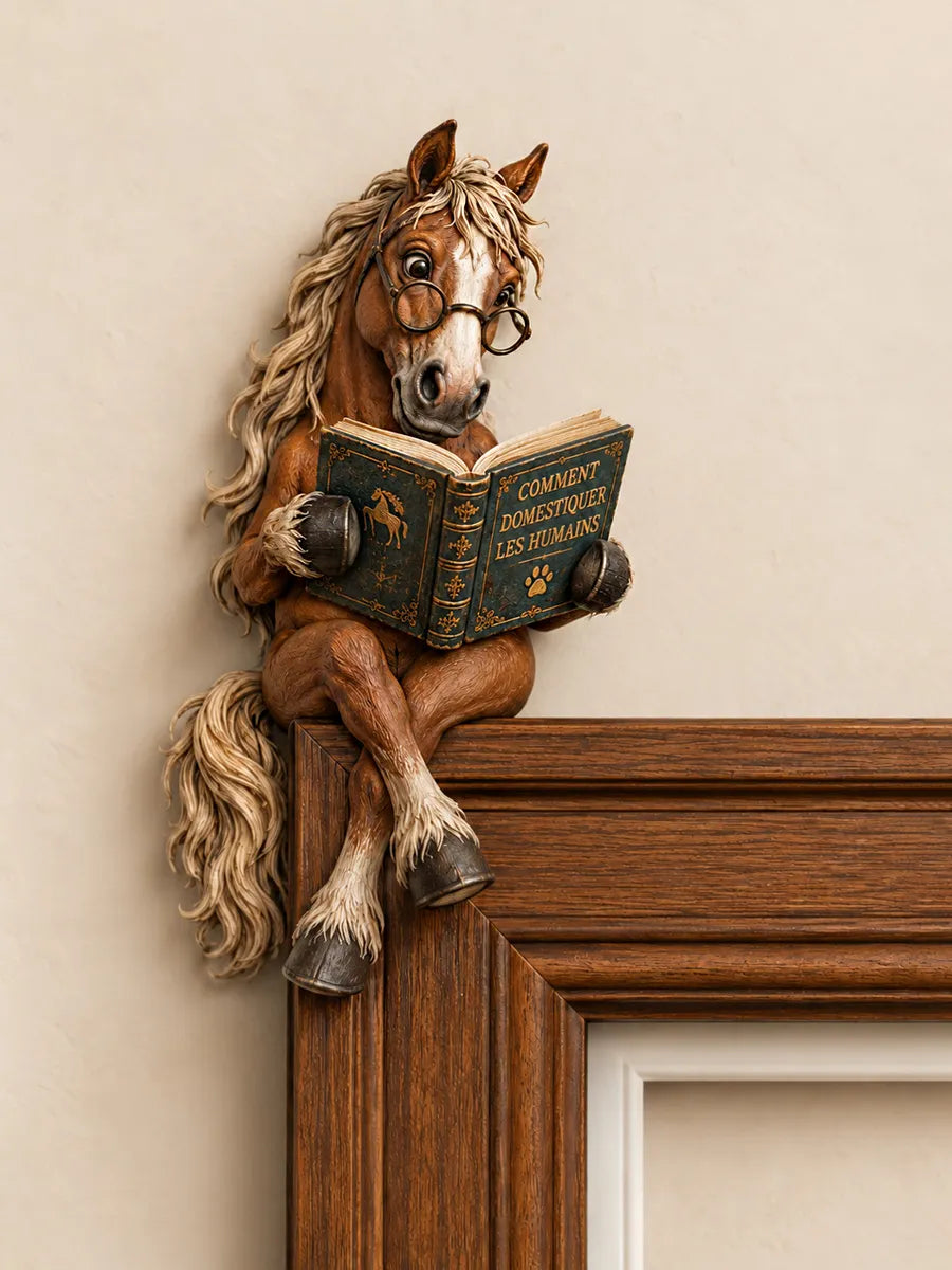 Funny Book Lover Horse Door Frame Wall Decoration