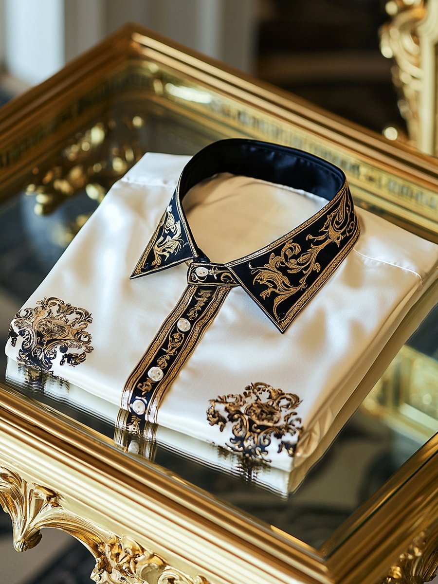 Men's Satin Long Sleeve Shirt