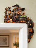 🧙 Witch & Black Cat Door Frame Topper