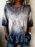 Women's Faith Floral Print Half Sleeve Casual Blouse