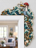 🌊 Nautical Seagull & Ocean Wave Door Frame Corner Decor