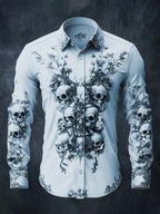 Men's Vintage Art Skull Shirt
