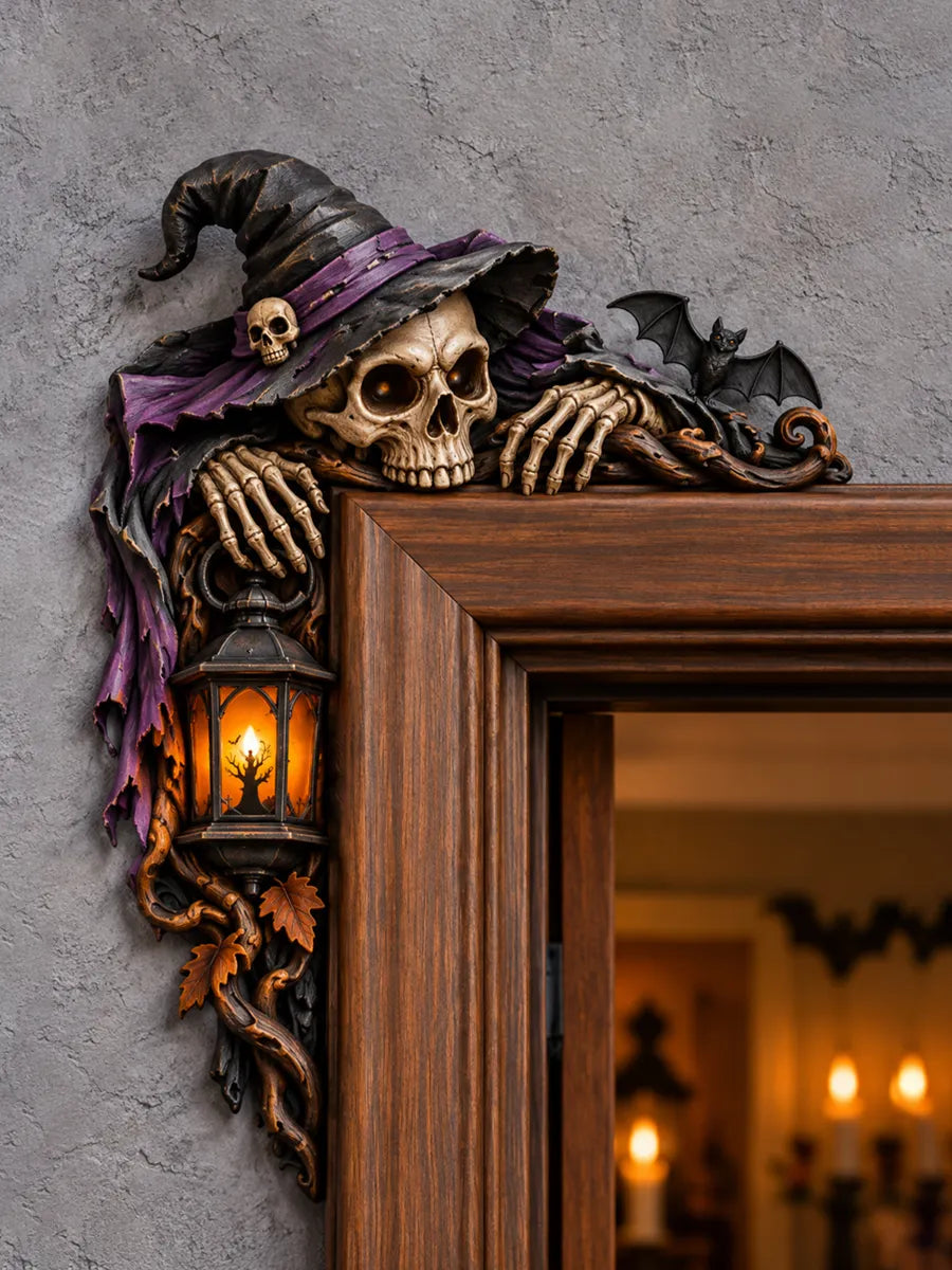 Halloween Skeleton Art Door Corner Decor