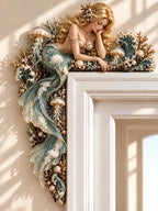 🌊 Mermaid & Jellyfish Underwater World Door Corner Sign