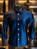 Men's  Ethnic Pattern Lapel Shirt