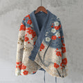 Japanese Sakura Art Plush Cardigan