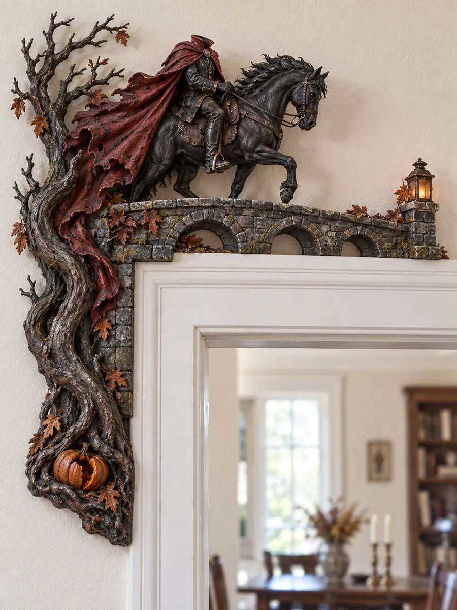 🎃 Headless Horseman Door Frame Corner Decor