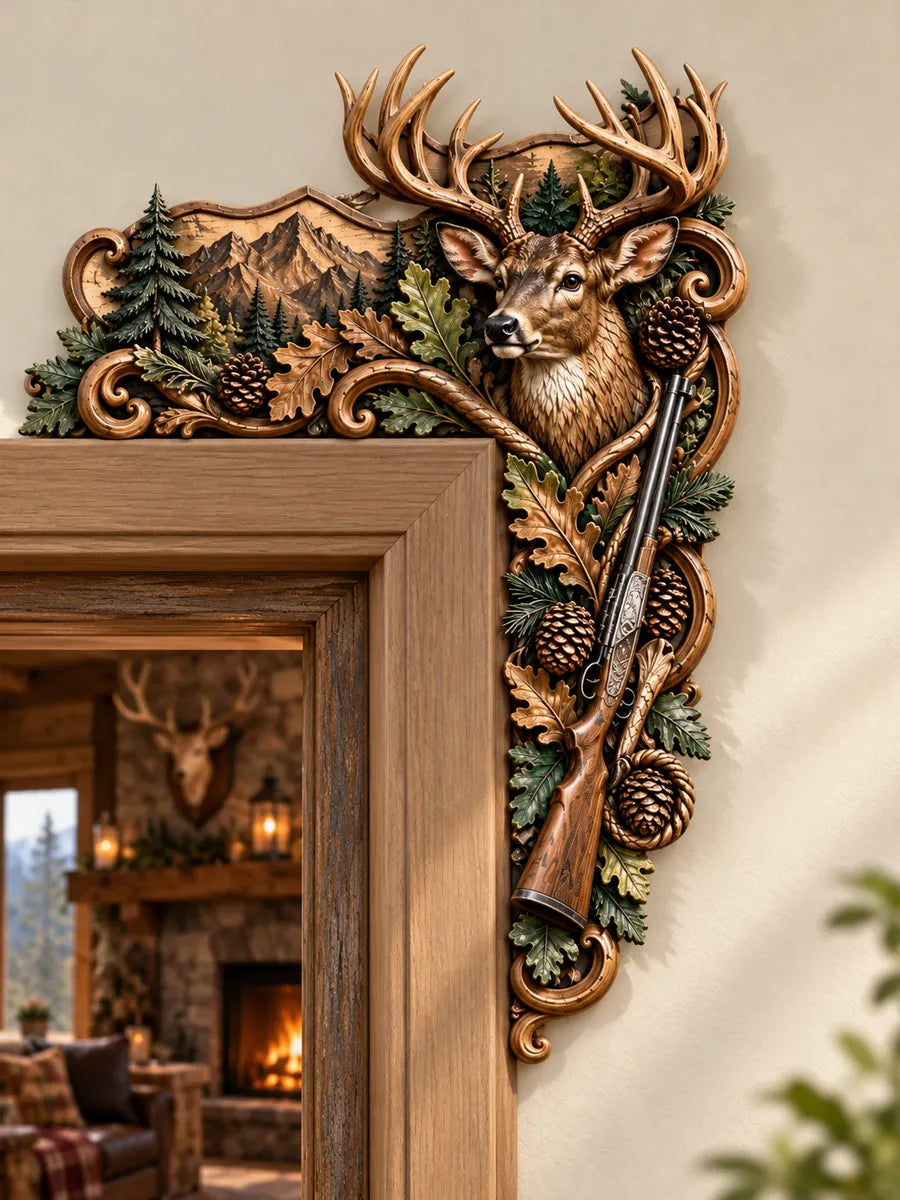 🦌 Rustic Deer Hunting Door Corner Decor