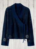 Japanese Traditional Sashiko Art Cozy Kimono Cardigan