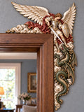 Archangel Michael Defeating the Dragon Door Frame Corner Decor