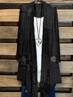 Japanese Traditional Sashiko Art Flowy Cardigan