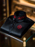 Men's Satin Luxury Vintage Business Long Sleeve Shirt